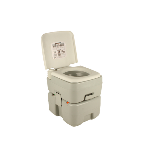 Deluxe Portable Toilet Level Indicator Grey 20L Capacity With Pump 