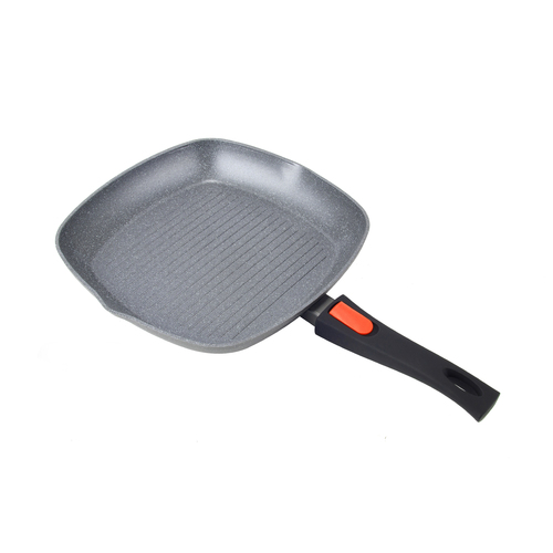 Compact Travel Grill Fry Pan 28cm Non - Stick, Snap On Handle