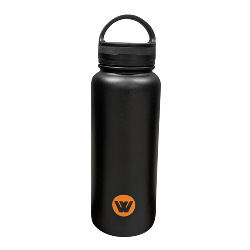 Wildtrak Insulated Drink Water Bottle Stainless Steel 900ml Black Metal