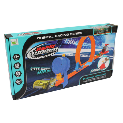 Loop Track Set Launch Toy Cars On Racetrack Rapid World Orbital