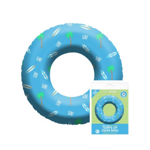 1pce Surfs Up Swim Pool Tube/Ring 90cm Inflatable Beach Toy Summer PVC