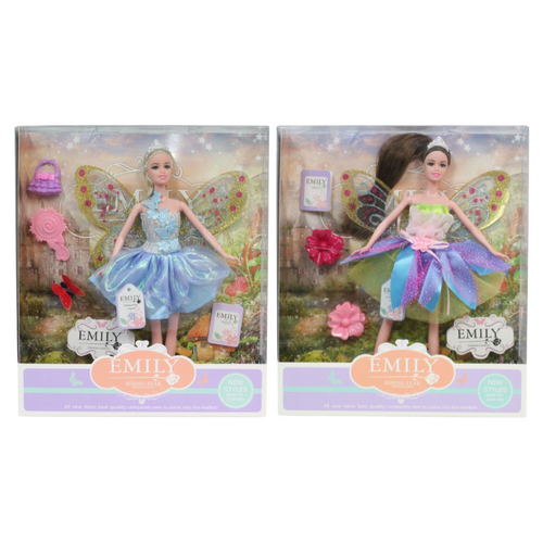 Kids Fairy Dolls Set Glamour Princess 30cm 2 Designs Bundle Play Toy
