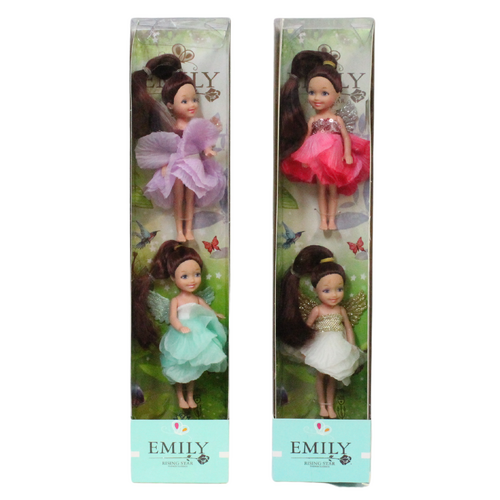Kids Fairy Dolls Set Dress Small 13.5cm 2x Twin Packs Bundle Coloured