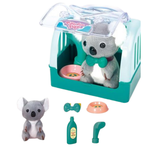 Kids Pet Koala in Carry Case Plush Play Toy 15cm Aqua Blue 5pce in Case