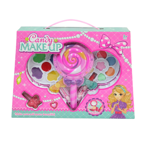 Kids Makeup Beauty Set Compact Kit Lollipop Dessert Icecream 2 Compartment 