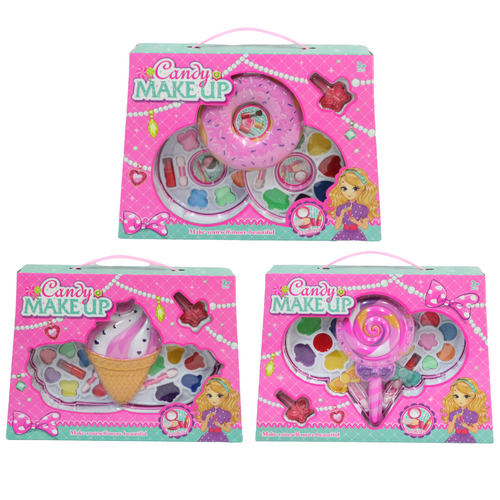3x Kids Makeup Beauty Sets Candy Dessert Coloured Bundles Kits 3 Designs