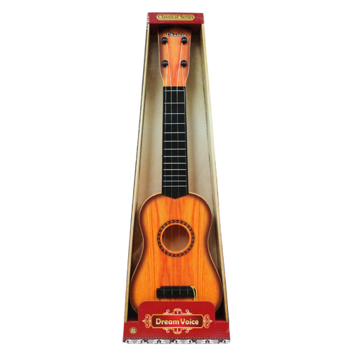 Acoustic Guitar Ukulele Mini Musical Instrument 56cm Plastic Light Natural