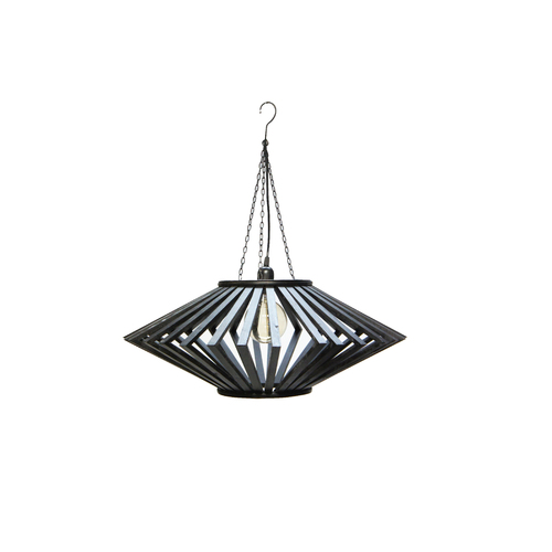 1pce 24x62cm Spike Black Pendant Hanging Ceiling Light Designer Industrial Shape Wood