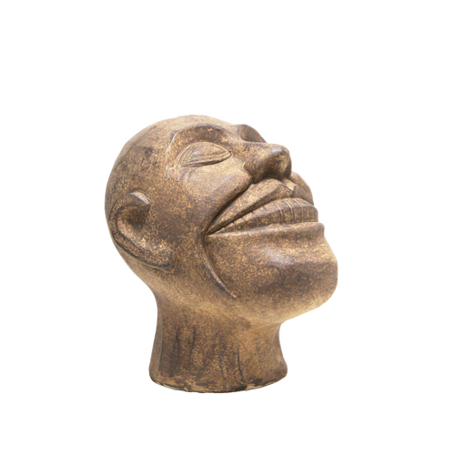 1pce 21cm Smiling Joe Brown Statue Resin Head Designer D̩cor
